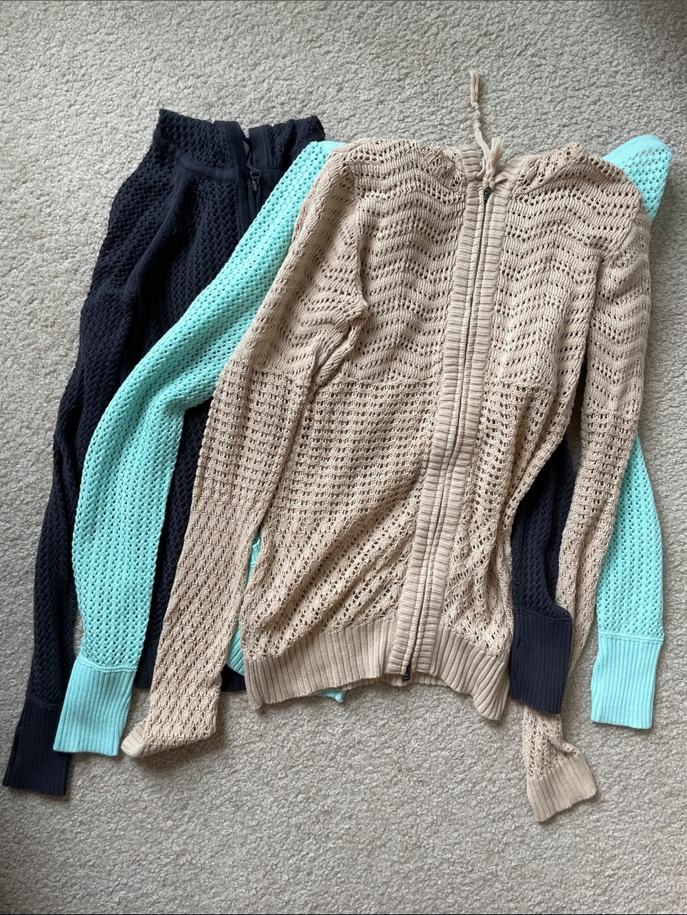 3 Pack Athleta Hooded Sunscape Sweaters